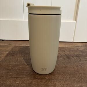 Simply Modern Voyager Tumbler with Flip Lid 16oz Almond Birch Coffee Tea